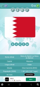 The Flag of Bahrain in Portuguese 
